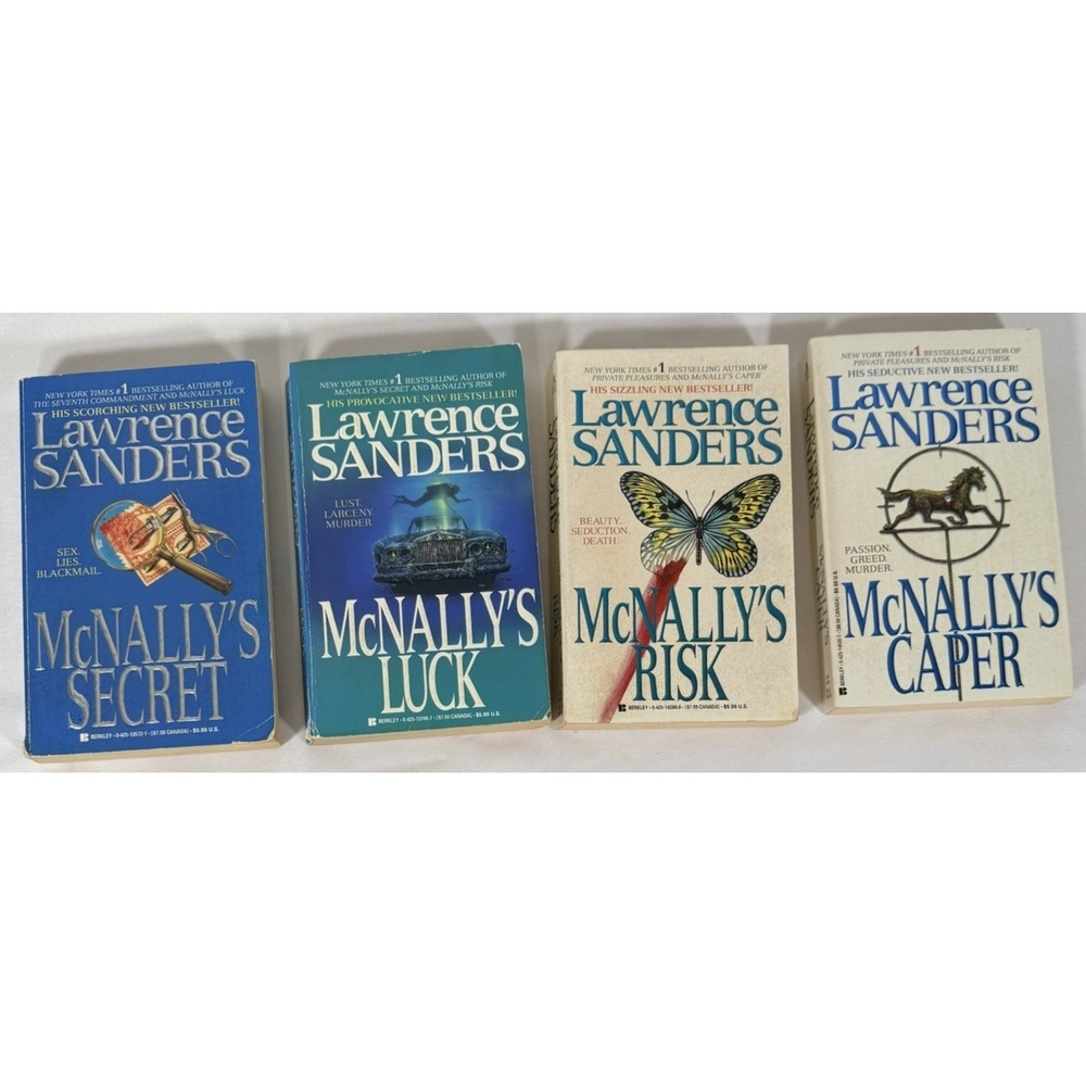Lawrence Sanders McNally Series 4 Book Lot Mystery Thrillers